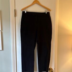 J Crew Kate cropped black stretch pants.